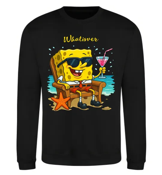 Свитшот Sponge Bob whatisver Черный фото