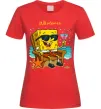 Женская футболка Sponge Bob whatisver Красный фото