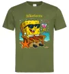 Чоловіча футболка Sponge Bob whatisver Оливковий фото