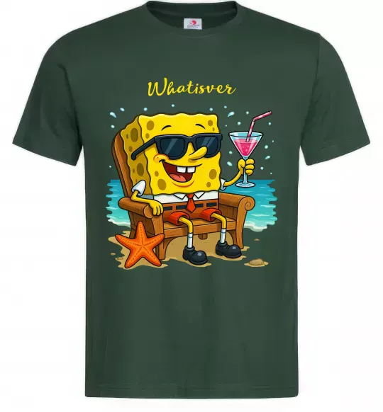 Чоловіча футболка Sponge Bob whatisver Темно-зелений фото
