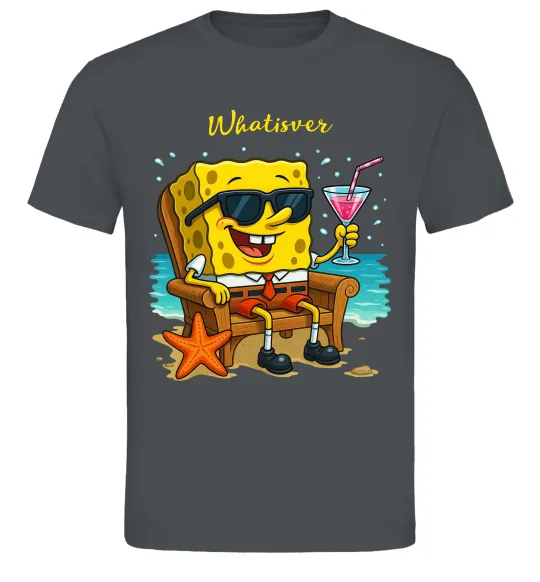 Чоловіча футболка Sponge Bob whatisver Графіт фото