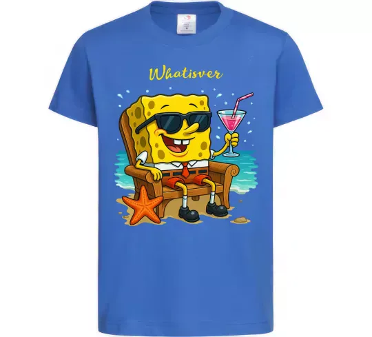Дитяча футболка Sponge Bob whatisver Яскраво-синій фото
