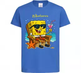 Дитяча футболка Спанч Боб підморгує Яскраво-синій фото