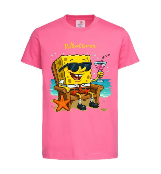 Дитяча футболка Sponge Bob whatisver Яскраво-рожевий фото