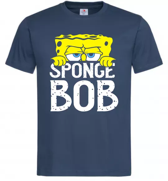 Мужская футболка Sponge Bob eyes Темно-синий фото