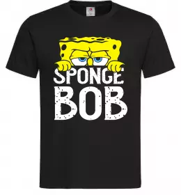 Мужская футболка Sponge Bob eyes Черный фото