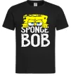 Мужская футболка Sponge Bob eyes Черный фото