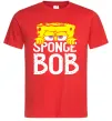 Мужская футболка Sponge Bob eyes Красный фото