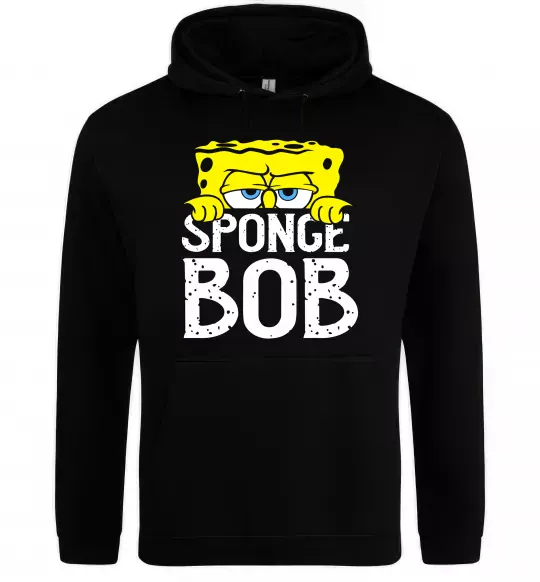 Чоловіча толстовка (худі) Sponge Bob eyes Чорний фото