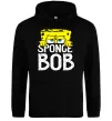 Женская толстовка (худи) Sponge Bob eyes Черный фото