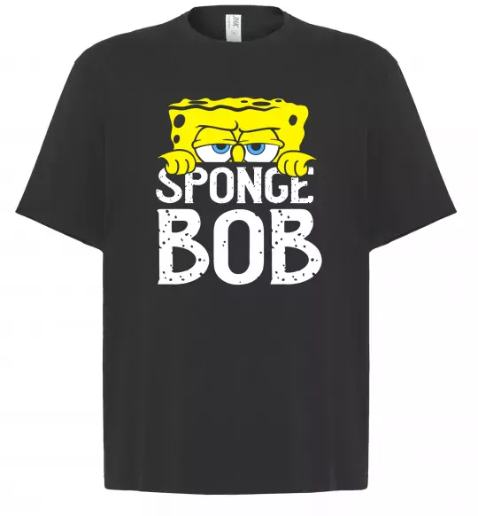 Футболка Оверсайз Sponge Bob eyes Черный фото
