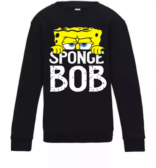 Детский Свитшот Sponge Bob eyes Черный фото