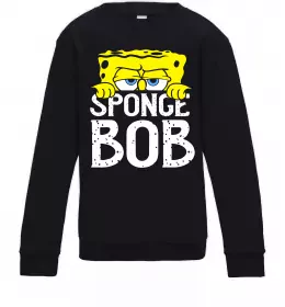 Детский Свитшот Sponge Bob eyes Черный фото