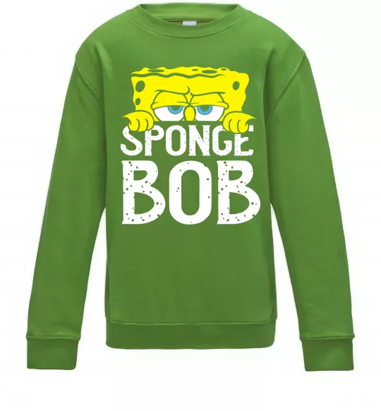 Детский Свитшот Sponge Bob eyes Лаймовый фото