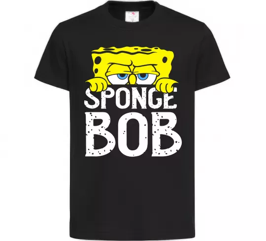 Детская футболка Sponge Bob eyes Черный фото