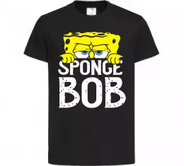 Детская футболка Sponge Bob eyes Черный фото