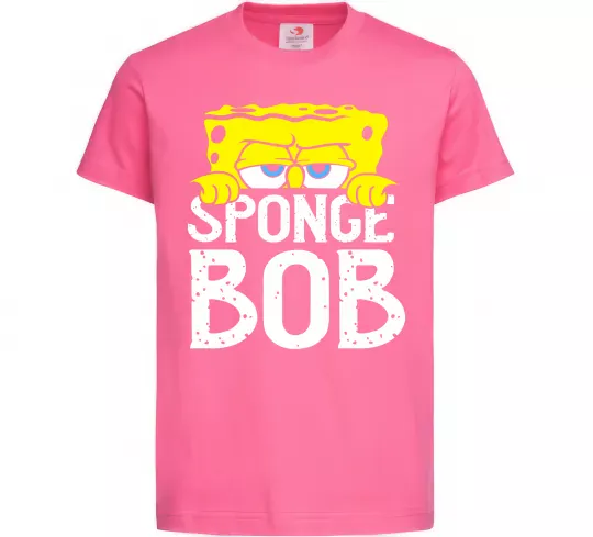 Детская футболка Sponge Bob eyes Ярко-розовый фото
