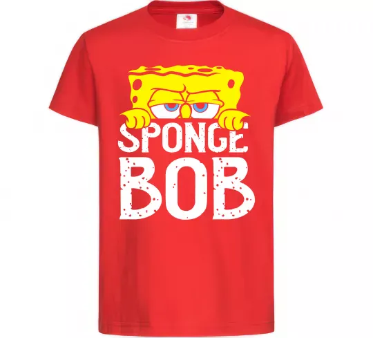 Детская футболка Sponge Bob eyes Красный фото