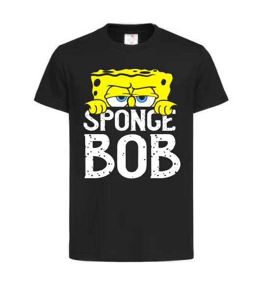 Детская футболка Sponge Bob eyes Черный фото