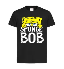 Детская футболка Sponge Bob eyes Черный фото