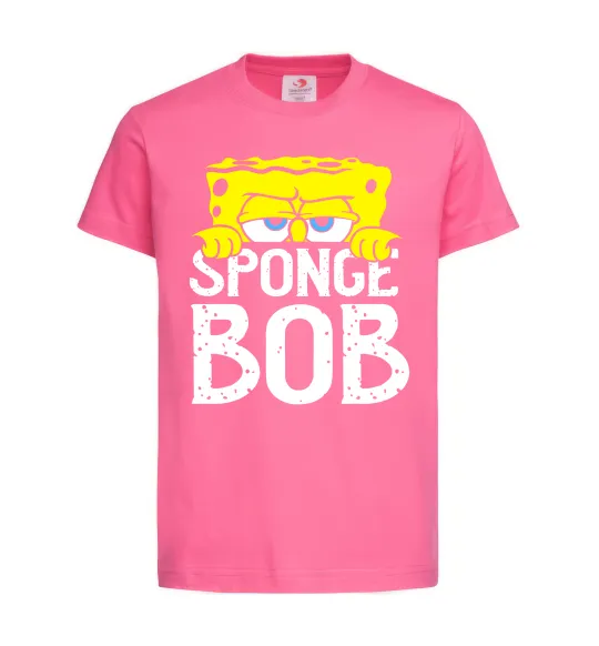 Детская футболка Sponge Bob eyes Ярко-розовый фото