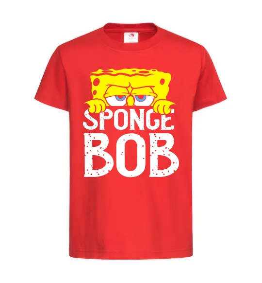 Детская футболка Sponge Bob eyes Красный фото