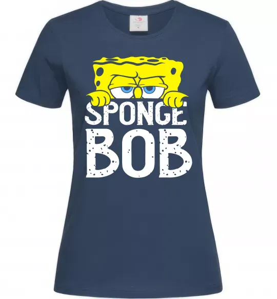 Жіноча футболка Sponge Bob eyes Темно-синій фото