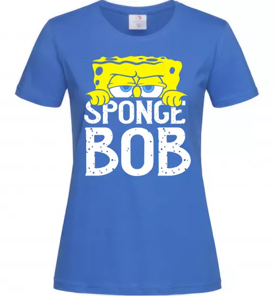 Жіноча футболка Sponge Bob eyes Яскраво-синій фото