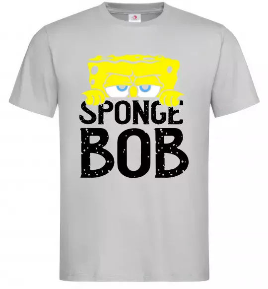 Мужская футболка Sponge Bob eyes Серый фото