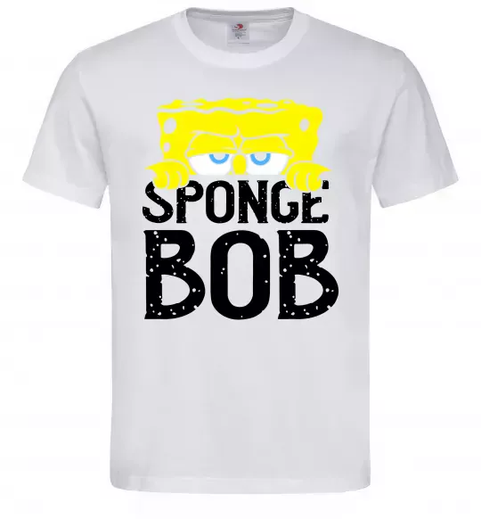 Мужская футболка Sponge Bob eyes Белый фото