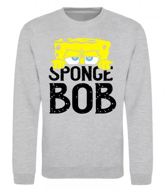 Світшот Sponge Bob eyes Сірий меланж фото