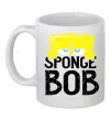 Чашка керамическая Sponge Bob eyes Белый фото