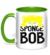 Чашка с цветной ручкой Sponge Bob eyes Зеленый фото