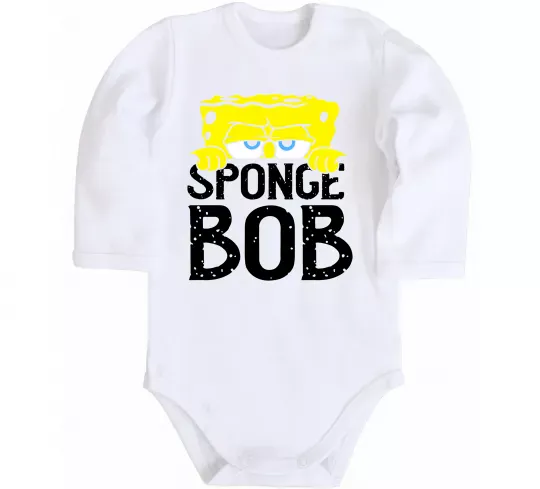 Детский боди Sponge Bob eyes Белый фото
