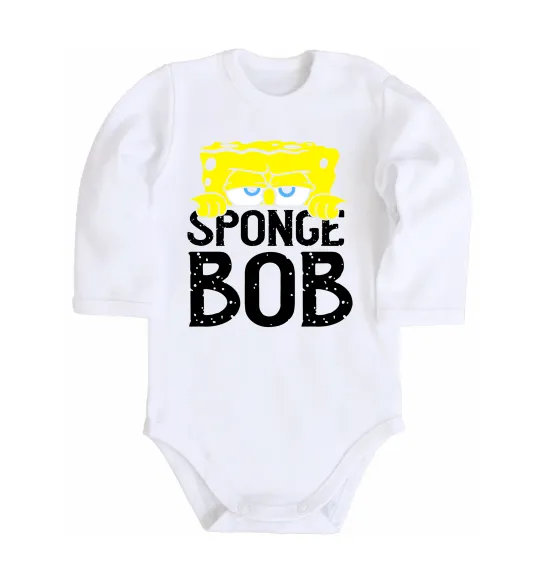 Дитячий бодік Sponge Bob eyes Білий фото