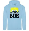 Мужская толстовка (худи) Sponge Bob eyes Голубой фото