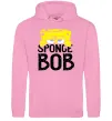 Женская толстовка (худи) Sponge Bob eyes Розовый фото