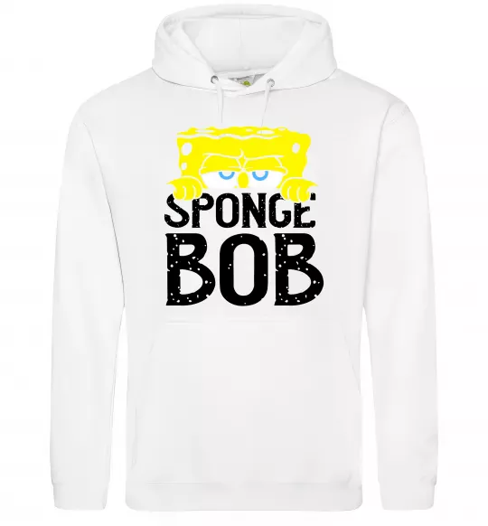 Женская толстовка (худи) Sponge Bob eyes Белый фото