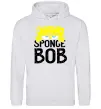 Женская толстовка (худи) Sponge Bob eyes Серый меланж фото