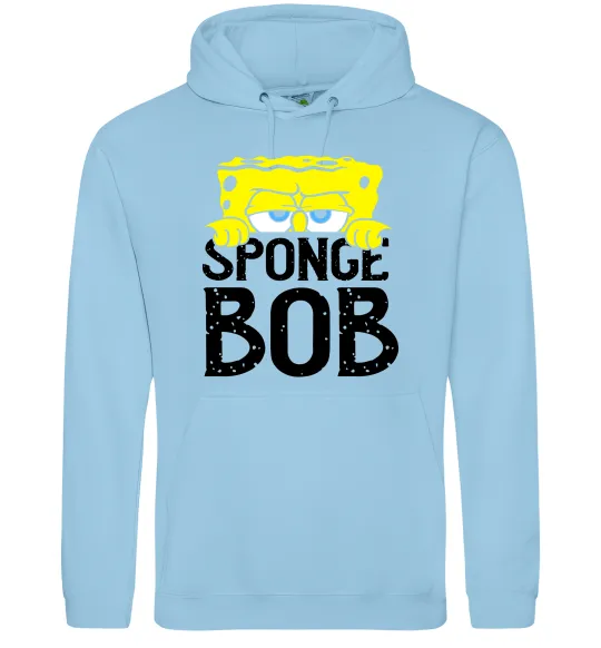 Женская толстовка (худи) Sponge Bob eyes Голубой фото