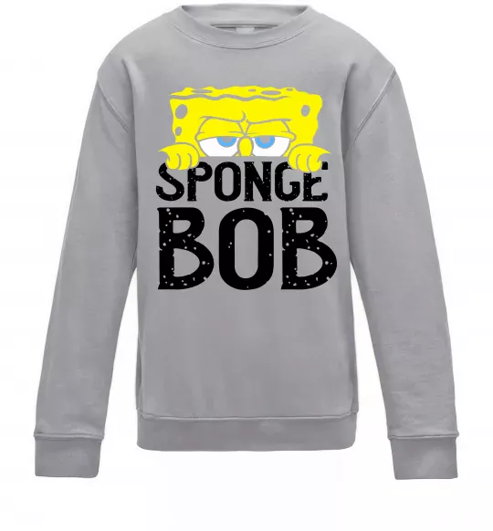 Детский Свитшот Sponge Bob eyes Серый меланж фото