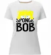 Женская премиум футболка Sponge Bob eyes Белый фото