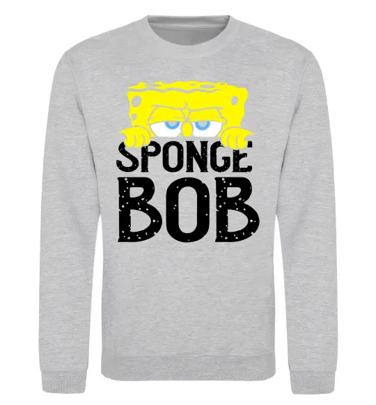 Свитшот Sponge Bob eyes Серый меланж фото