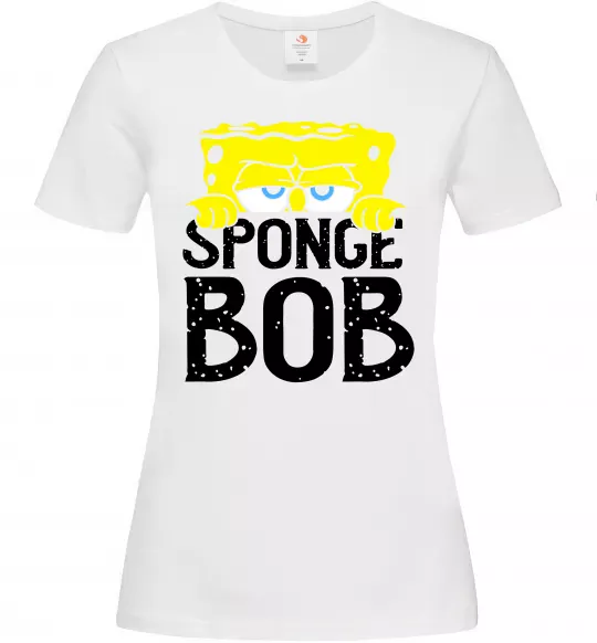 Жіноча футболка Sponge Bob eyes Білий фото
