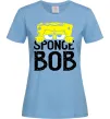 Жіноча футболка Sponge Bob eyes Блакитний фото