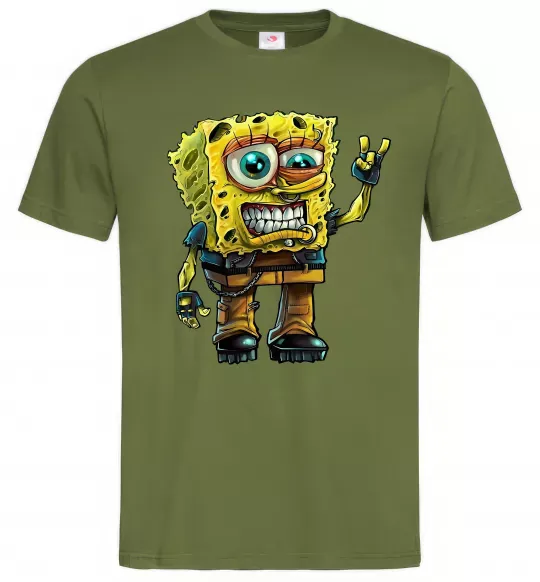 Чоловіча футболка Sponge Bob grange Оливковий фото