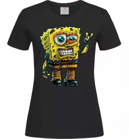Женская футболка Sponge Bob grange Черный фото