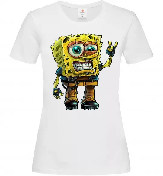 Женская футболка Sponge Bob grange Белый фото