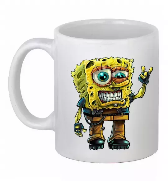 Чашка керамічна Sponge Bob grange Білий фото