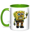 Чашка з кольоровою ручкою Sponge Bob grange Лаймовий фото